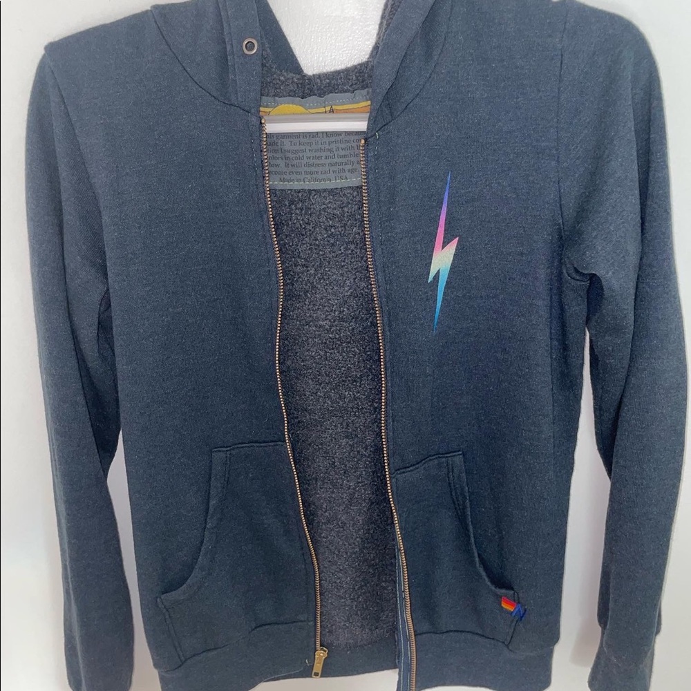 aviator nation zip up hoodie